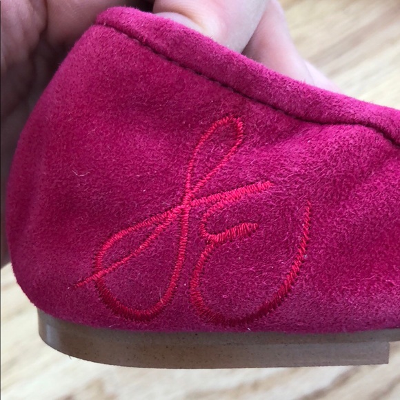 Sam Edelman Suede Ballet Flat “Fitz” in Deep Pink - Picture 4 of 6